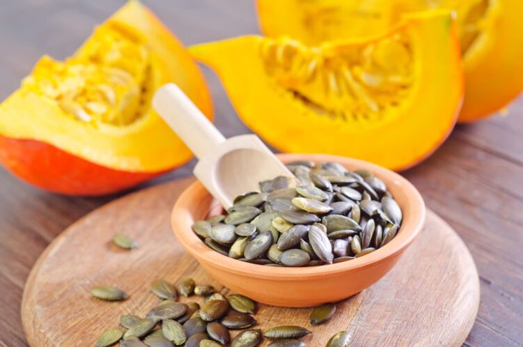 Pumpkin seeds - a record holder for zinc and magnesium content, which increases potency